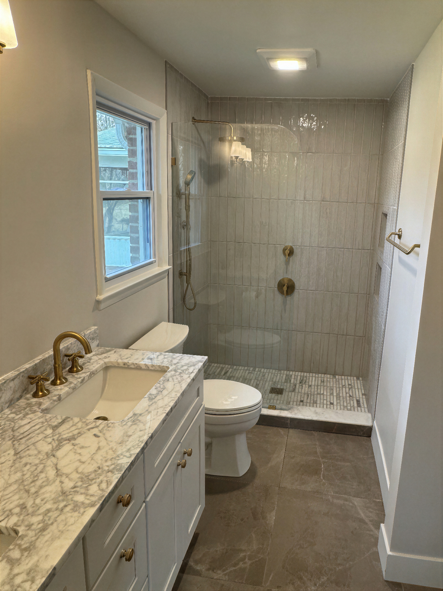 Walk-In Shower and Vanity