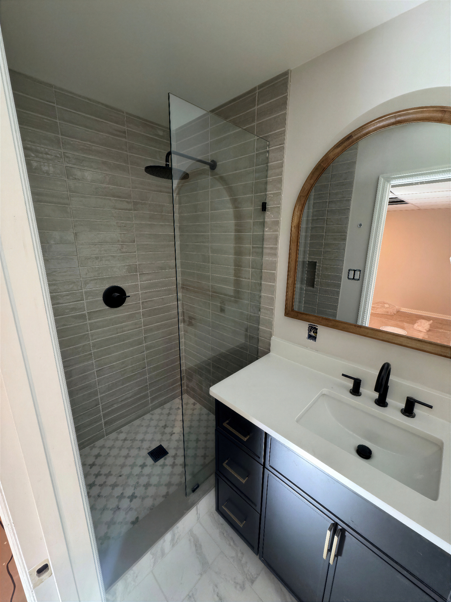 Walk-In Shower with Vanity