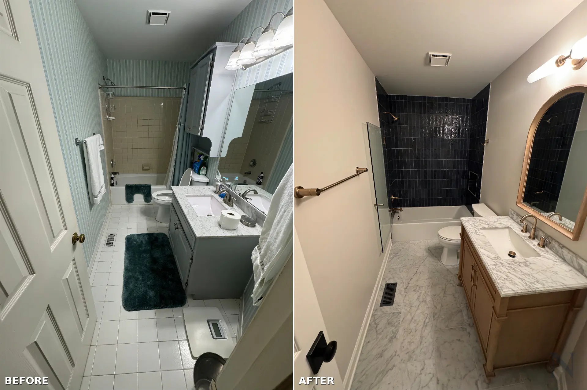 Guest Bathroom Refresh — before and after