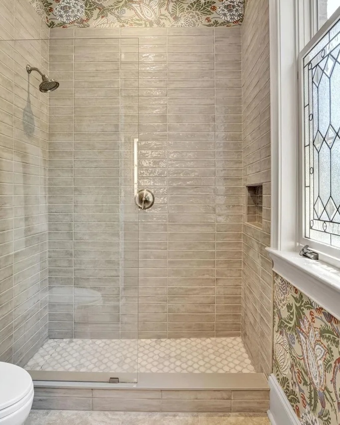 Decorative Tile Shower